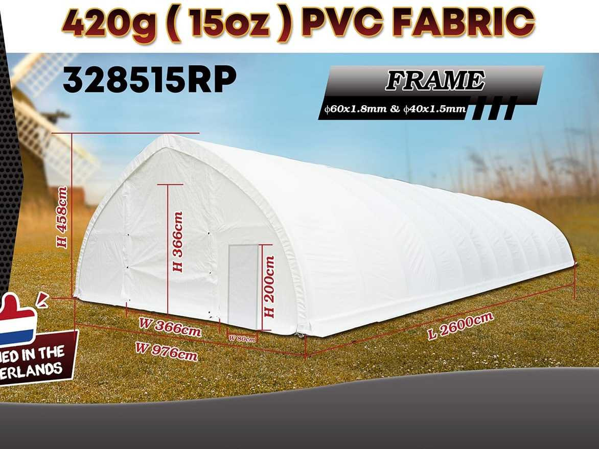 Rhino-Cross-Shelter 328515RP - 26x9,76x4,58 m - Depósito de armazenamento: foto 2 Rhino-Cross-Shelter 328515RP - 26x9,76x4,58 m - Depósito de armazenamento: foto 2