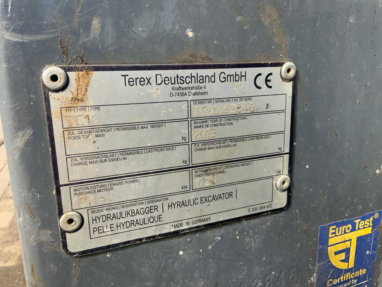 Escavadora de rastos Terex TC16: foto 29