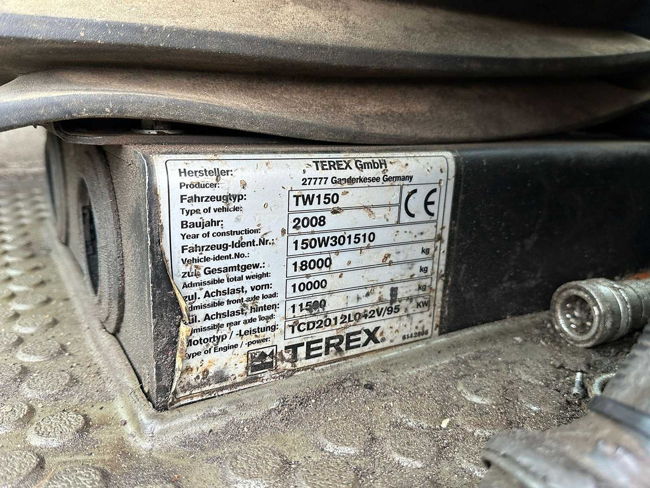 Escavadeira de rodas Terex TW150: foto 32