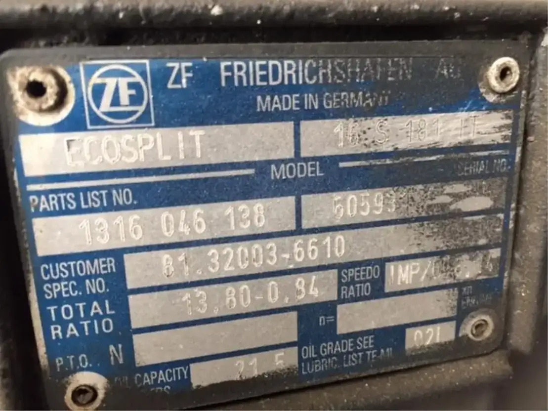 MAN Versn bak 16S181 IT OD - Caixas de velocidade e peças para Camião: foto 1 MAN Versn bak 16S181 IT OD - Caixas de velocidade e peças para Camião: foto 1