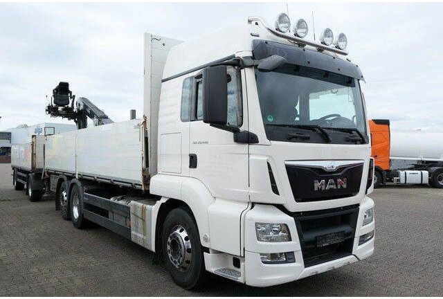 MAN 26.440 TGS LL 6x2, Kran Fassi F195AS.22, AHK, AC - Camião de caixa aberta/ Plataforma: foto 2 MAN 26.440 TGS LL 6x2, Kran Fassi F195AS.22, AHK, AC - Camião de caixa aberta/ Plataforma: foto 2