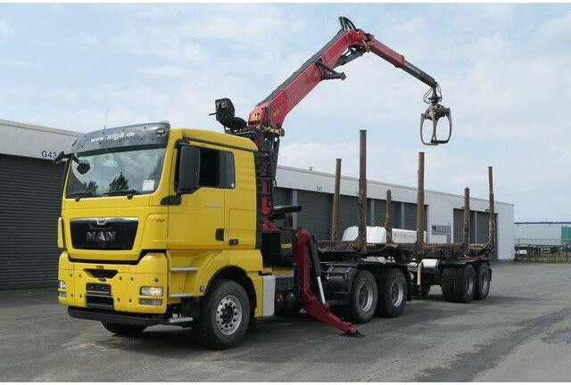 MAN 26.540 TGX 6x4, Kombizug, Huttner LNZK 20 - Camião de transporte de madeira: foto 2 MAN 26.540 TGX 6x4, Kombizug, Huttner LNZK 20 - Camião de transporte de madeira: foto 2