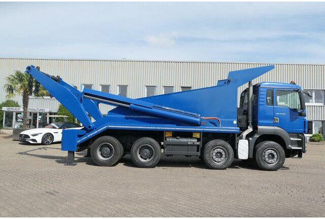 MAN 41.480 TGS 8x4, gr. Federpaket, 37tkm, 4-Achser - Camião com sistema de cabo: foto 2 MAN 41.480 TGS 8x4, gr. Federpaket, 37tkm, 4-Achser - Camião com sistema de cabo: foto 2