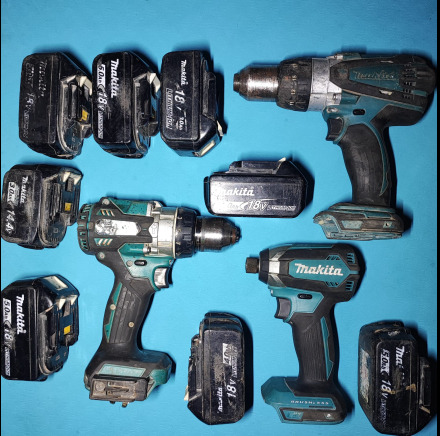 2x perceuses 18v MAKITA + Makita 18 Volt Tournevis à percussion - Equipamento de construção: foto 1 2x perceuses 18v MAKITA + Makita 18 Volt Tournevis à percussion - Equipamento de construção: foto 1
