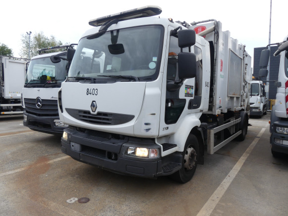 REF:8403 - Camion poubelle Renault Midlum (2013-160.268 km)(VIN:VF644AHL000007252) - Caminhão de lixo: foto 1 REF:8403 - Camion poubelle Renault Midlum (2013-160.268 km)(VIN:VF644AHL000007252) - Caminhão de lixo: foto 1
