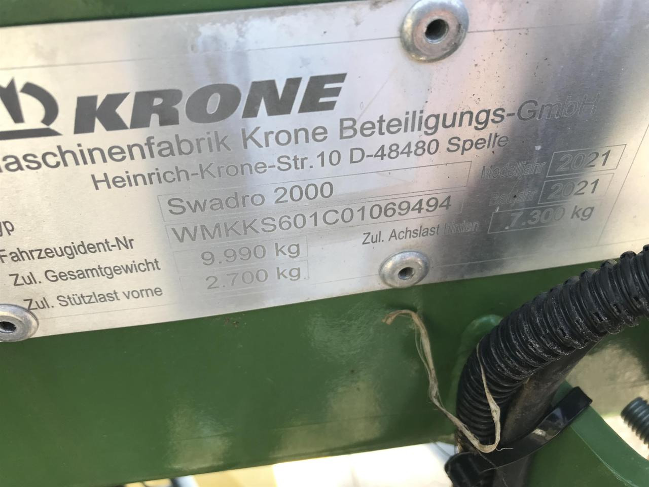Ancinho enleirador Krone Swadro 2000: foto 9