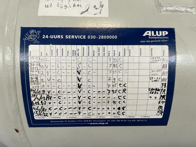 Compressor de ar Alup 2.2 kW 240 L / min 10 Bar Elektrische Zuigercompressor op ketel: foto 11
