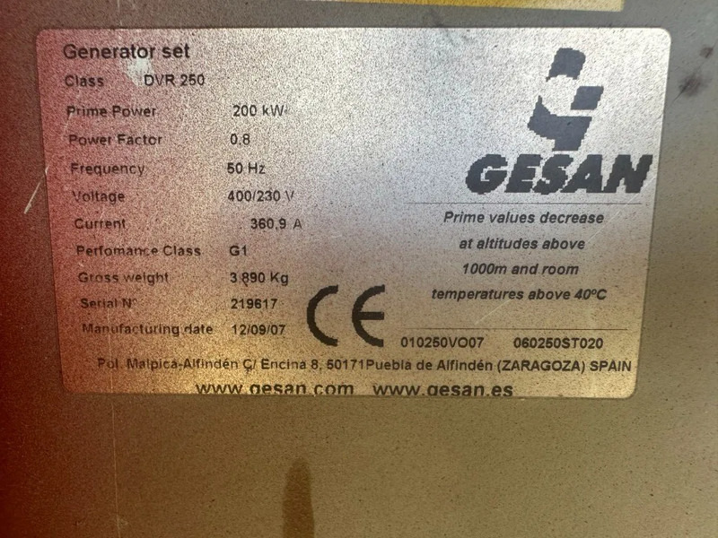 GESAN DVR 250 Volvo Stamford 275 kVA Silent Rental generatorset - Gerador elétrico: foto 5 GESAN DVR 250 Volvo Stamford 275 kVA Silent Rental generatorset - Gerador elétrico: foto 5
