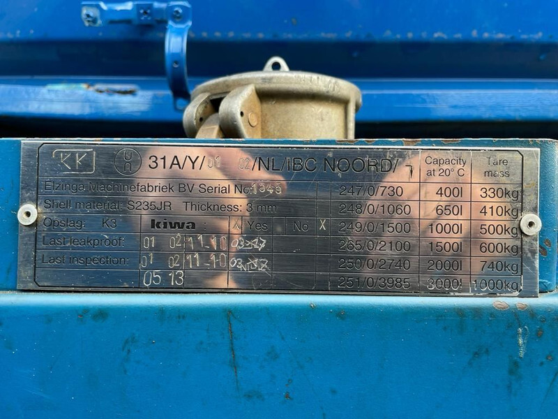 Kiwa IBC 1000 liter Kiwa IBC Dieseltank met keuring - Depósito de armazenamento: foto 3 Kiwa IBC 1000 liter Kiwa IBC Dieseltank met keuring - Depósito de armazenamento: foto 3