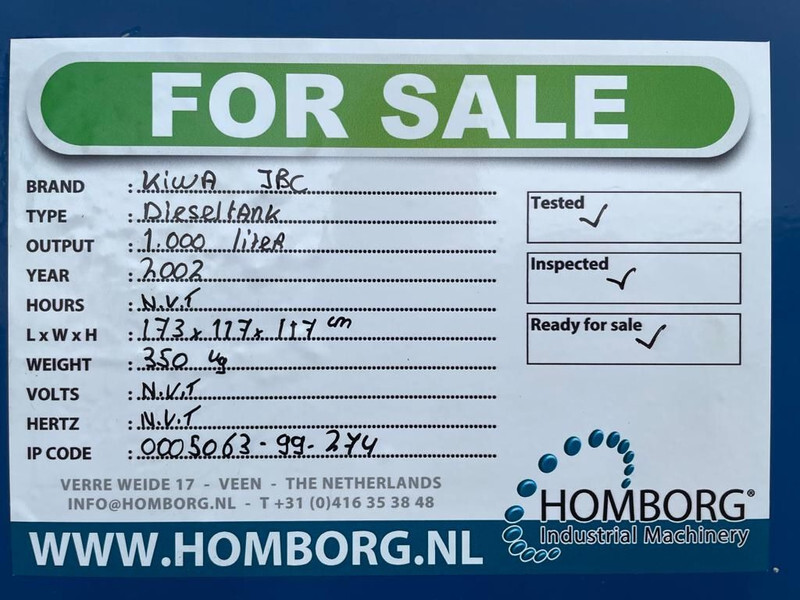 Depósito de armazenamento Kiwa IBC 1000 liter Kiwa IBC Dieseltank met keuring: foto 13 Depósito de armazenamento Kiwa IBC 1000 liter Kiwa IBC Dieseltank met keuring: foto 13