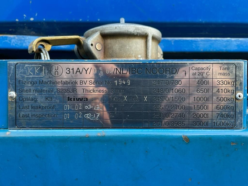 Kiwa IBC 1000 liter dieseltank met keuring - Depósito de armazenamento: foto 3 Kiwa IBC 1000 liter dieseltank met keuring - Depósito de armazenamento: foto 3