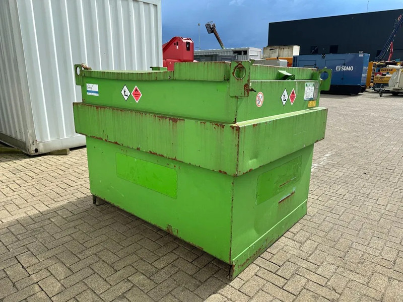 Depósito de armazenamento Kiwa IBC Steenbergen 2000 liter IBC Dieseltank met handpomp Milieutank: foto 10
