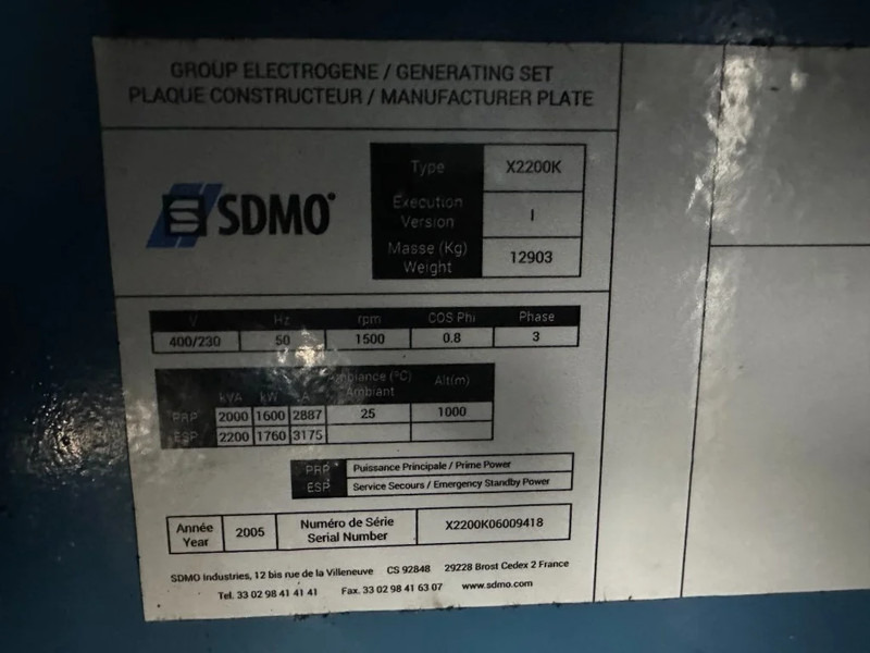 MTU 16V 4000 SDMO 2200 kVA Silent generatorset in container - Gerador elétrico: foto 4 MTU 16V 4000 SDMO 2200 kVA Silent generatorset in container - Gerador elétrico: foto 4