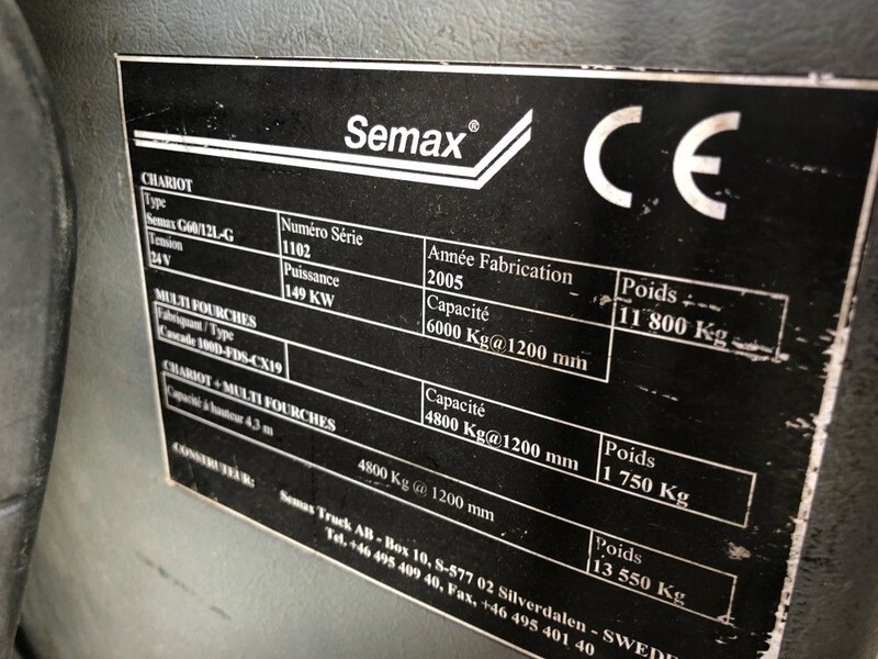 Semax Semax G60/12L-G 6 ton LPG Heftruck - Empilhador a gás: foto 3 Semax Semax G60/12L-G 6 ton LPG Heftruck - Empilhador a gás: foto 3