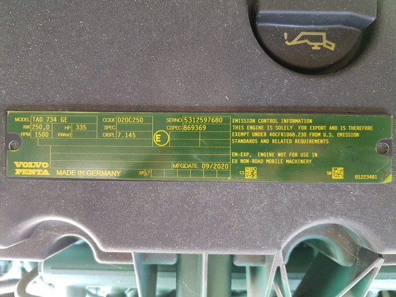 Volvo 275 kVA TAD 734 GE Stamford Supersilent generatorset New ! - Gerador elétrico: foto 5 Volvo 275 kVA TAD 734 GE Stamford Supersilent generatorset New ! - Gerador elétrico: foto 5