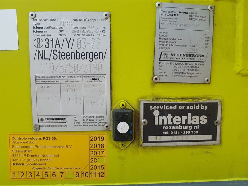 Dieseltank Steenbergen 2000 liter Kiwa IBC Dieseltank met handpomp - Depósito de armazenamento: foto 3 Dieseltank Steenbergen 2000 liter Kiwa IBC Dieseltank met handpomp - Depósito de armazenamento: foto 3