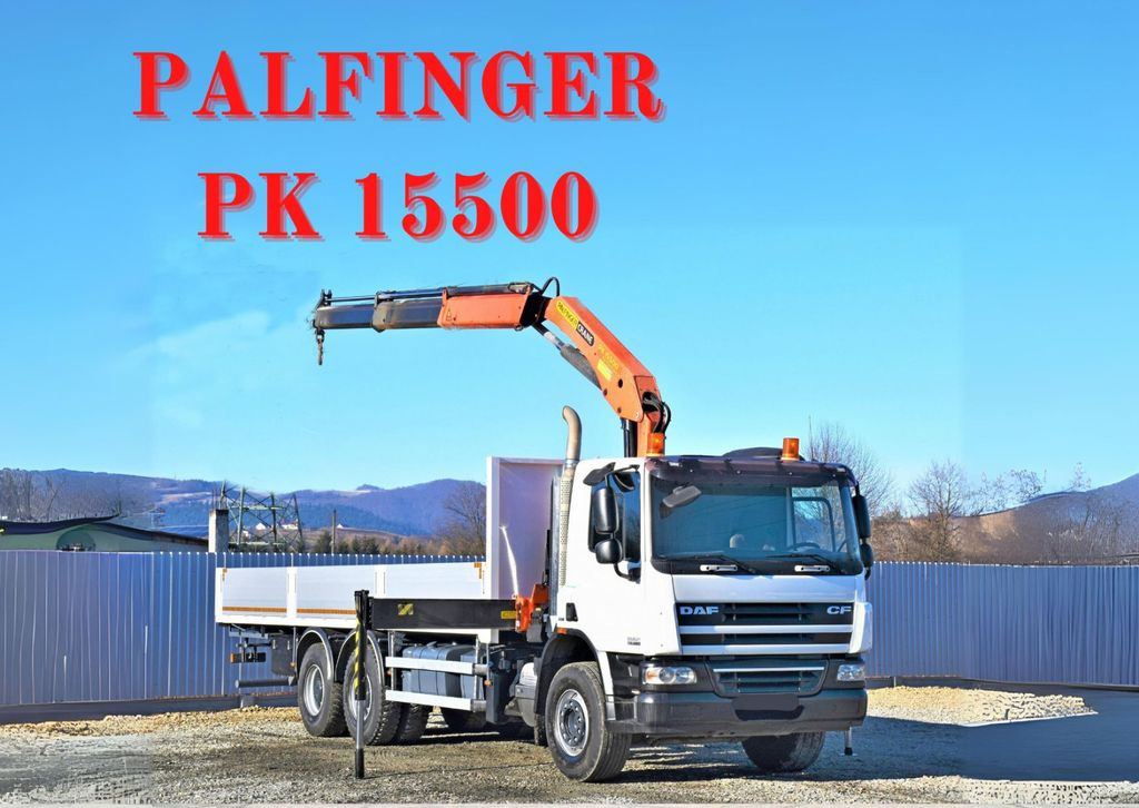 DAF CF 75.360 Pritsche 7,95 m + KRAN / FUNK * 6x4 - Camião grua, Camião de caixa aberta/ Plataforma: foto 1 DAF CF 75.360 Pritsche 7,95 m + KRAN / FUNK * 6x4 - Camião grua, Camião de caixa aberta/ Plataforma: foto 1