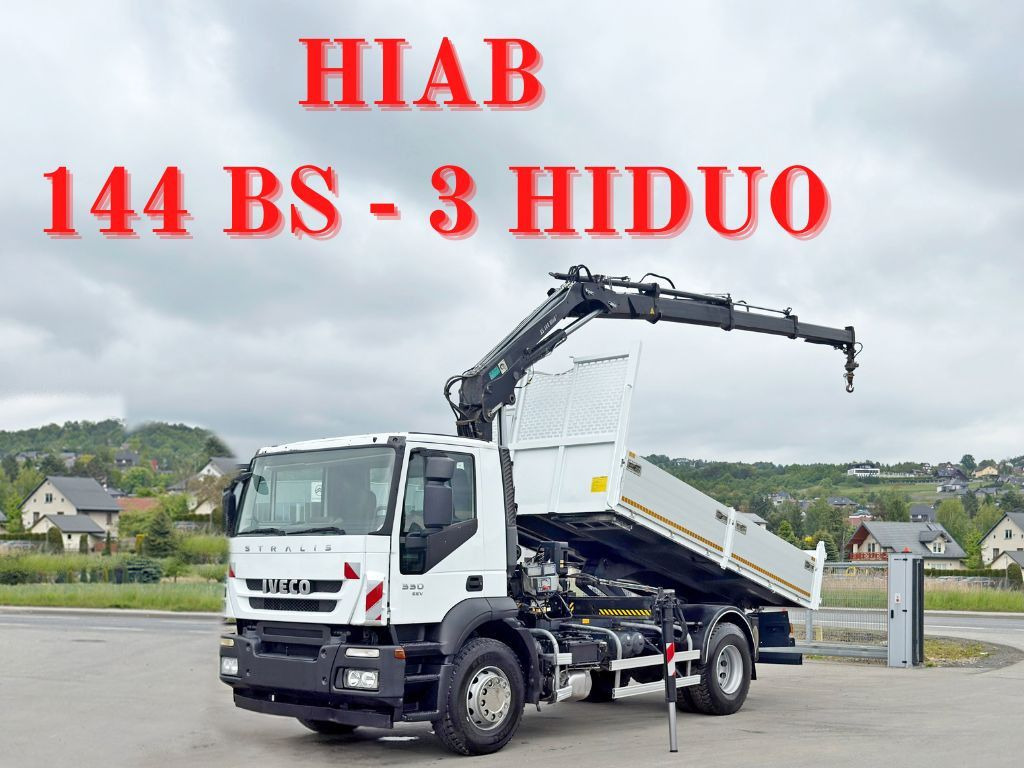 Iveco STRALIS 330 *HIAB 144 BS-3 HIDUO* TOPZUSTAND - Camião basculante, Camião grua: foto 1 Iveco STRALIS 330 *HIAB 144 BS-3 HIDUO* TOPZUSTAND - Camião basculante, Camião grua: foto 1