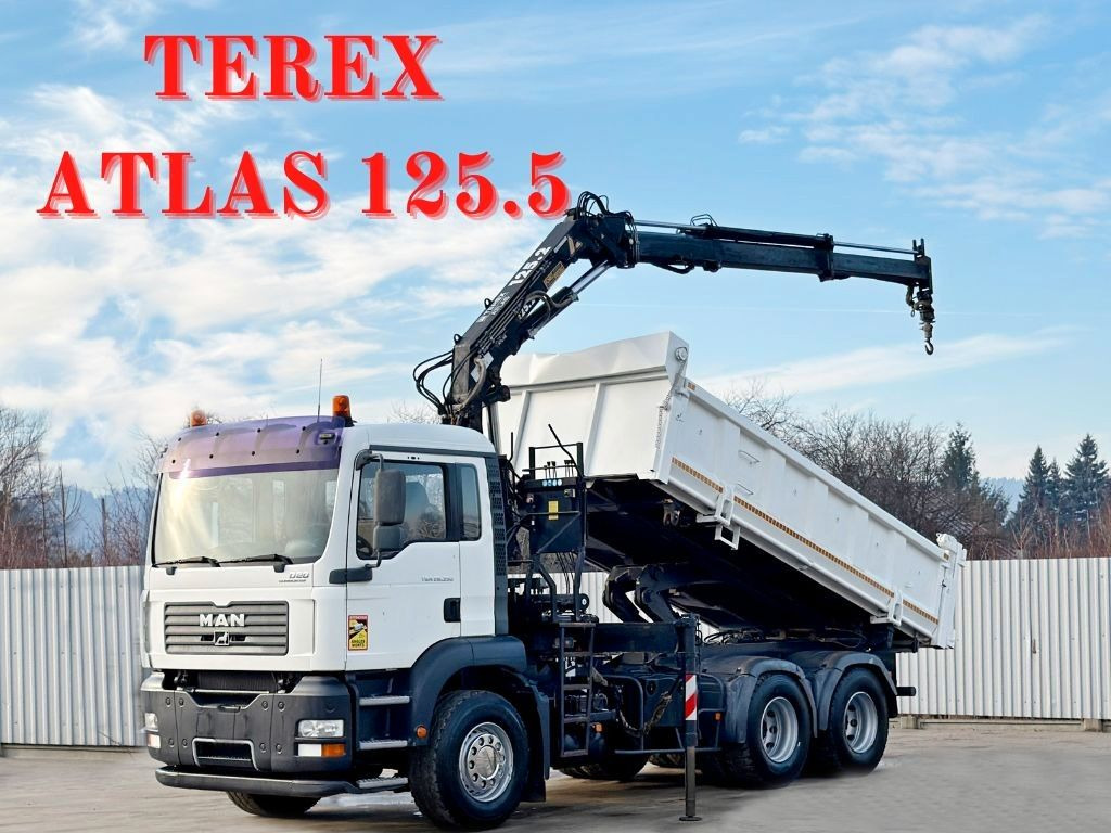 MAN TGA 26.350 * KIPPER 4,90m + TEREX ATLAS * 6x4 * - Camião grua: foto 1 MAN TGA 26.350 * KIPPER 4,90m + TEREX ATLAS * 6x4 * - Camião grua: foto 1