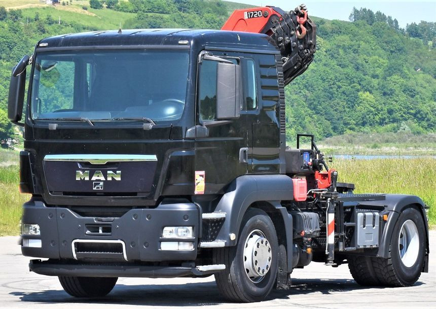 MAN TGS 18.400 Sattelzugmaschine + KRAN /FUNK MAN TGS 18.400 Sattelzugmaschine + KRAN /FUNK - Camião grua, Tractor: foto 4 MAN TGS 18.400 Sattelzugmaschine + KRAN /FUNK MAN TGS 18.400 Sattelzugmaschine + KRAN /FUNK - Camião grua, Tractor: foto 4