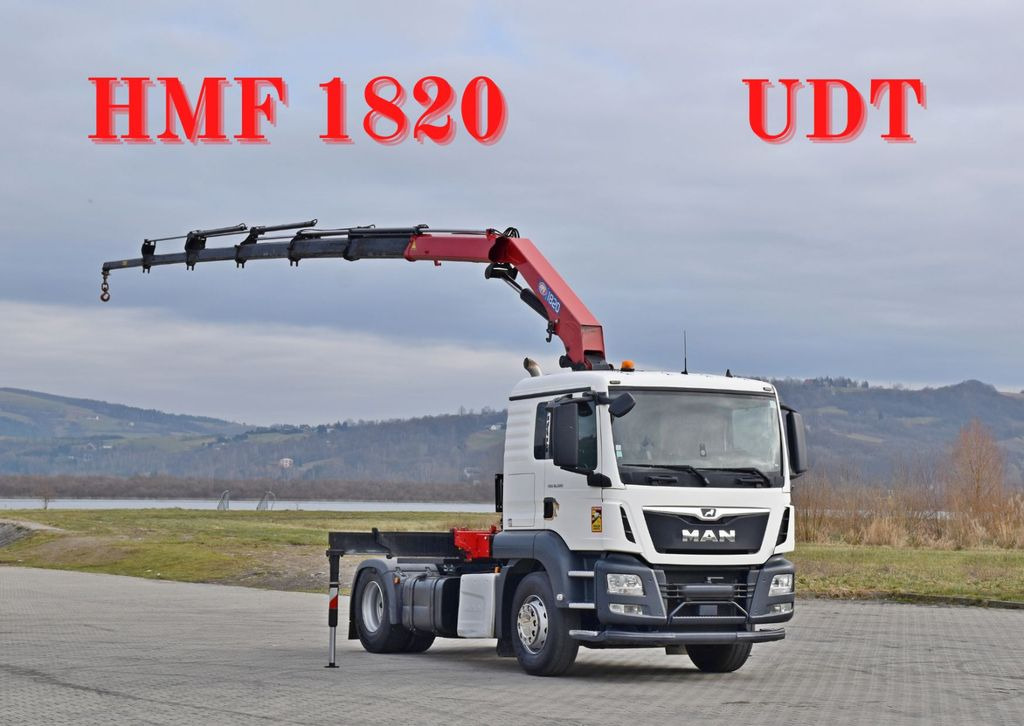 MAN TGS 18.500 Sattelzugmaschine + KRAN /FUNK MAN TGS 18.500 Sattelzugmaschine + KRAN /FUNK - Camião grua: foto 1 MAN TGS 18.500 Sattelzugmaschine + KRAN /FUNK MAN TGS 18.500 Sattelzugmaschine + KRAN /FUNK - Camião grua: foto 1