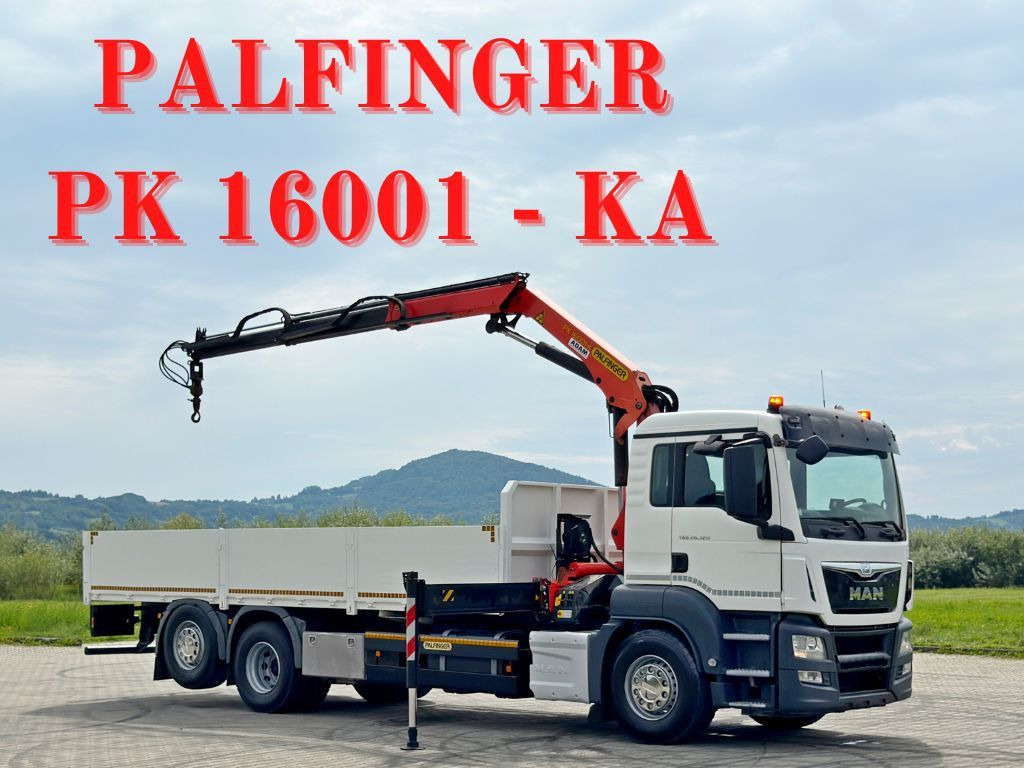 MAN TGS 26.320*PRITSCHE 7,20 / PK 16001-KA + FUNK - Camião grua: foto 1 MAN TGS 26.320*PRITSCHE 7,20 / PK 16001-KA + FUNK - Camião grua: foto 1