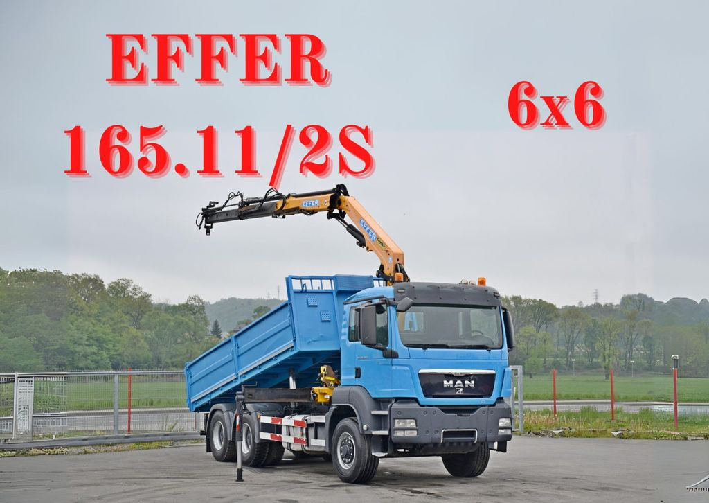 MAN TGS 26.360 Kipper 5,50m*EFFER 165.11/2S+FUNK*6x6 - Camião grua, Camião basculante: foto 1 MAN TGS 26.360 Kipper 5,50m*EFFER 165.11/2S+FUNK*6x6 - Camião grua, Camião basculante: foto 1