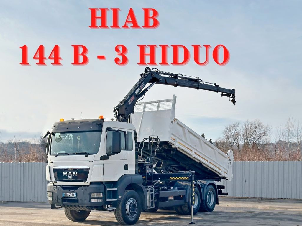 MAN TGS 26.400 * HIAB 144 B - 3 HIDUO + FUNK * 6x4 - Camião basculante, Camião grua: foto 1 MAN TGS 26.400 * HIAB 144 B - 3 HIDUO + FUNK * 6x4 - Camião basculante, Camião grua: foto 1