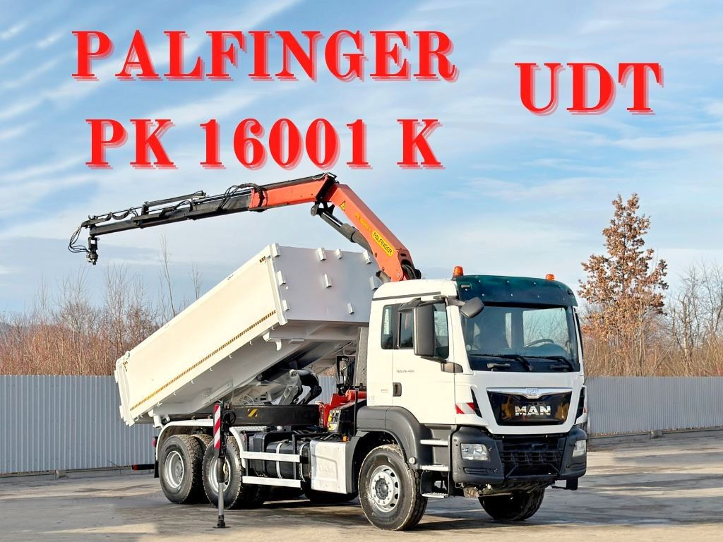 MAN TGS 26.400 * PALFINGER PK 16001 K + FUNK * 6x4 - Camião basculante, Camião grua: foto 1 MAN TGS 26.400 * PALFINGER PK 16001 K + FUNK * 6x4 - Camião basculante, Camião grua: foto 1