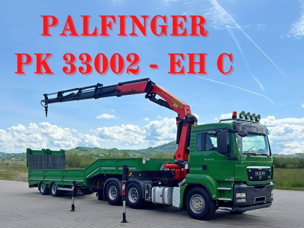 MAN TGS 26.440*Anhänger 10,35m + PK 33002-EH C/FUNK - Camião grua: foto 1 MAN TGS 26.440*Anhänger 10,35m + PK 33002-EH C/FUNK - Camião grua: foto 1