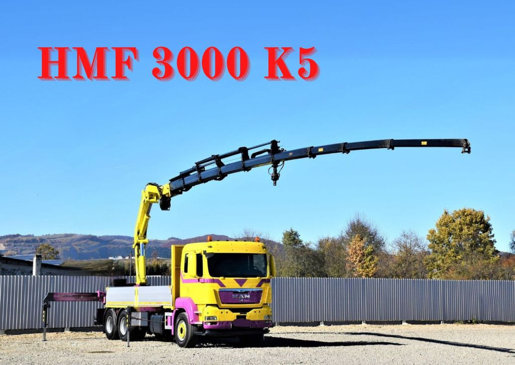 MAN TGS 28.440 Pritsche 5,60* HMF 3000 K5 + FUNK ! - Camião grua: foto 1 MAN TGS 28.440 Pritsche 5,60* HMF 3000 K5 + FUNK ! - Camião grua: foto 1