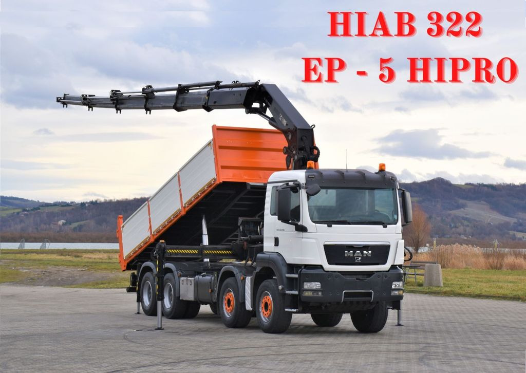 MAN TGS 35.440 * HIAB 322 EP-5HIPRO+FUNK / 8x4! - Camião basculante, Camião grua: foto 1 MAN TGS 35.440 * HIAB 322 EP-5HIPRO+FUNK / 8x4! - Camião basculante, Camião grua: foto 1