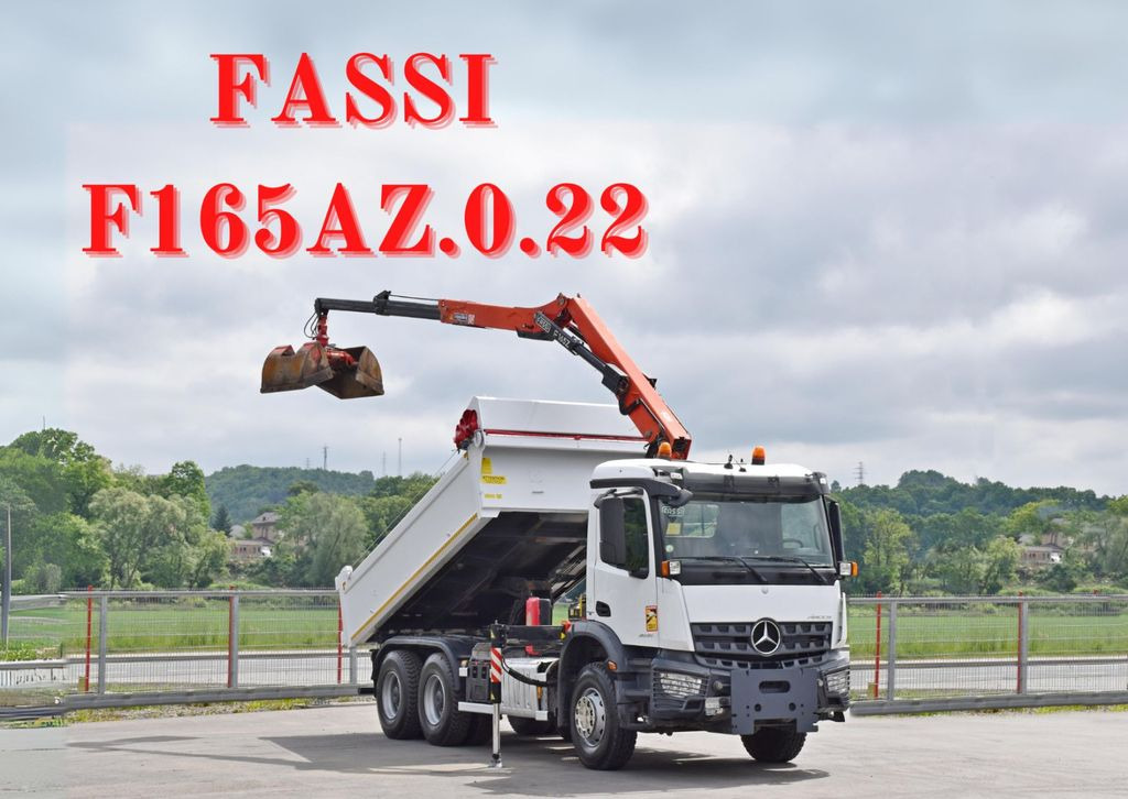 Mercedes-Benz AROCS 2635* FASSI F165AZ.0.22 + FUNK * 6x4 - Camião grua, Camião basculante: foto 1 Mercedes-Benz AROCS 2635* FASSI F165AZ.0.22 + FUNK * 6x4 - Camião grua, Camião basculante: foto 1