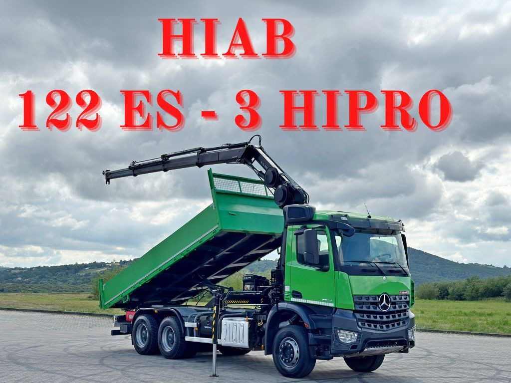 Mercedes-Benz AROCS 2636 * HIAB 122 ES - 3 HIPRO * 6x4 - Camião basculante, Camião grua: foto 1 Mercedes-Benz AROCS 2636 * HIAB 122 ES - 3 HIPRO * 6x4 - Camião basculante, Camião grua: foto 1