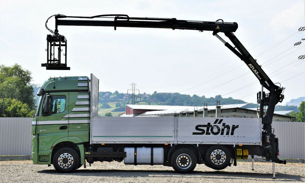 Mercedes-Benz Actros 2545 Pritsche 6,60m + ATLAS 125.2 - Camião grua, Camião de caixa aberta/ Plataforma: foto 5 Mercedes-Benz Actros 2545 Pritsche 6,60m + ATLAS 125.2 - Camião grua, Camião de caixa aberta/ Plataforma: foto 5