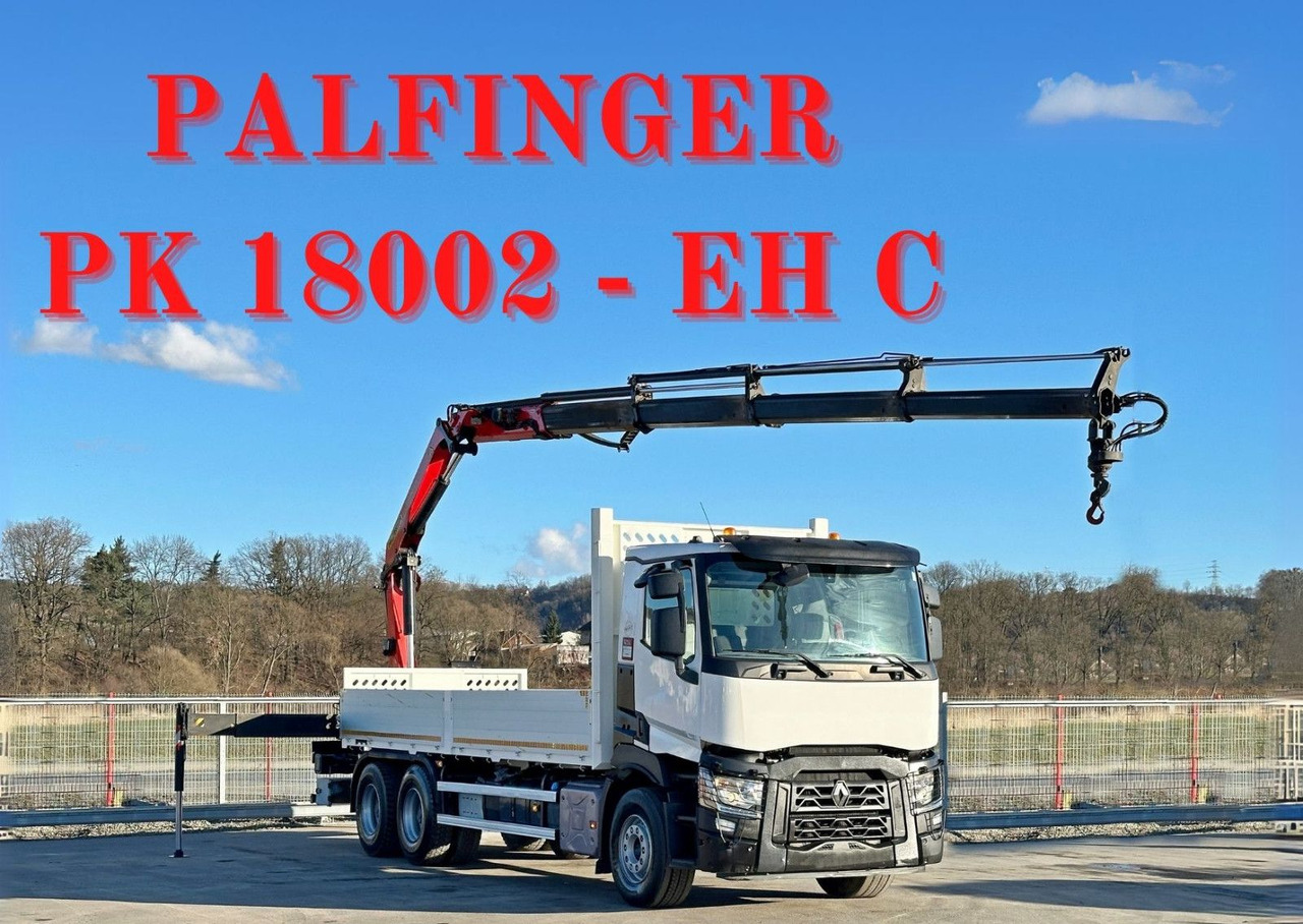 Renault C 380 *PRITSCHE 6,80m * PK 18002-EH C + FUNK*6x4 - Camião grua: foto 1 Renault C 380 *PRITSCHE 6,80m * PK 18002-EH C + FUNK*6x4 - Camião grua: foto 1