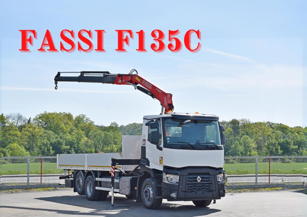 Renault C 380 * PRITSCHE 7,05 m* FASSI F 135C + FUNK - Camião grua: foto 1 Renault C 380 * PRITSCHE 7,05 m* FASSI F 135C + FUNK - Camião grua: foto 1