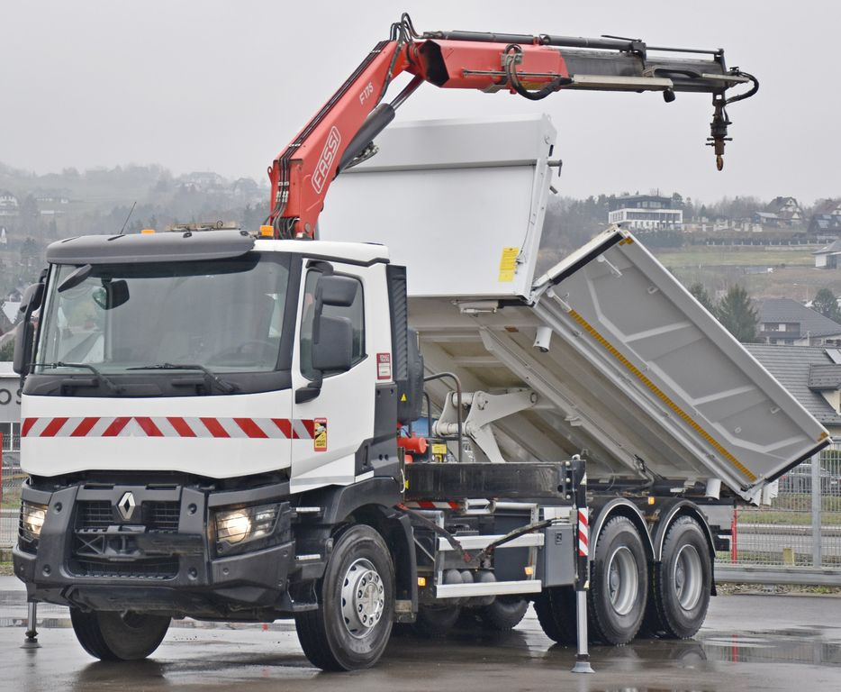 Renault C380 *KIPPER 5,10 m* FASSI F175A.0.22+FUNK /6x4 - Camião grua, Camião basculante: foto 3 Renault C380 *KIPPER 5,10 m* FASSI F175A.0.22+FUNK /6x4 - Camião grua, Camião basculante: foto 3
