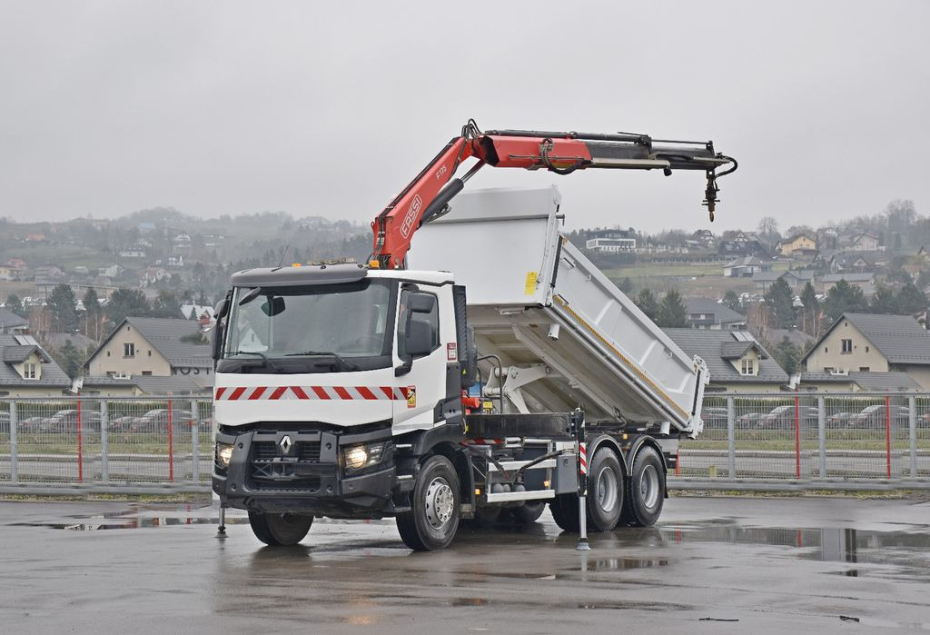 Renault C380 *KIPPER 5,10 m* FASSI F175A.0.22+FUNK /6x4 - Camião grua, Camião basculante: foto 2 Renault C380 *KIPPER 5,10 m* FASSI F175A.0.22+FUNK /6x4 - Camião grua, Camião basculante: foto 2