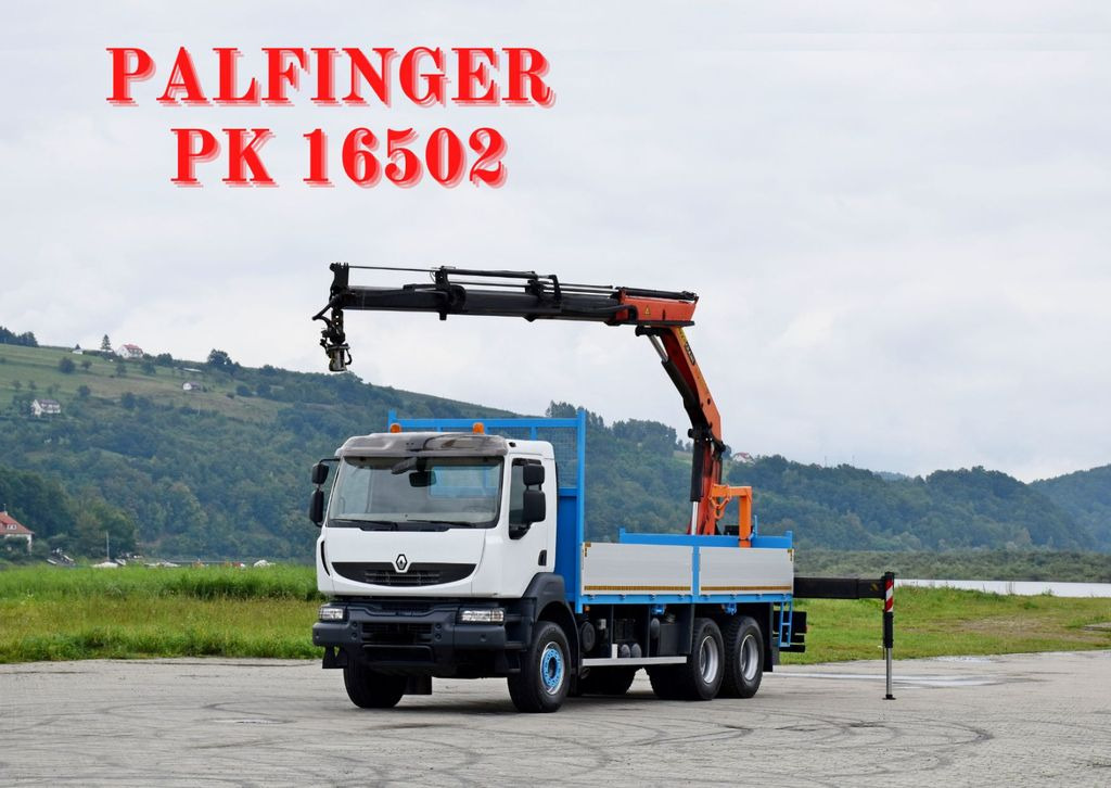 Renault KERAX 370 *PK 16502 + FUNK / 6x4 * TOP Renault KERAX 370 *PK 16502 + FUNK / 6x4 * TOP - Camião grua, Camião de caixa aberta/ Plataforma: foto 1 Renault KERAX 370 *PK 16502 + FUNK / 6x4 * TOP Renault KERAX 370 *PK 16502 + FUNK / 6x4 * TOP - Camião grua, Camião de caixa aberta/ Plataforma: foto 1