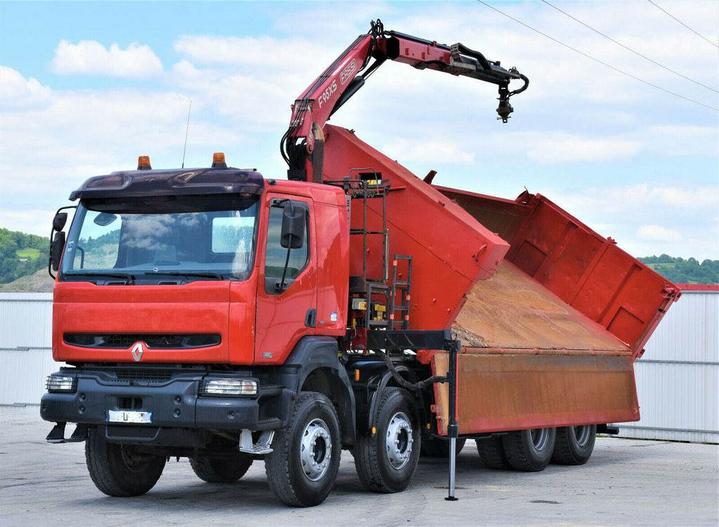 Renault KERAX 420 DCI Kipper 6,30m+FASSI F95AXS.21+FUNK - Camião grua, Camião basculante: foto 5 Renault KERAX 420 DCI Kipper 6,30m+FASSI F95AXS.21+FUNK - Camião grua, Camião basculante: foto 5