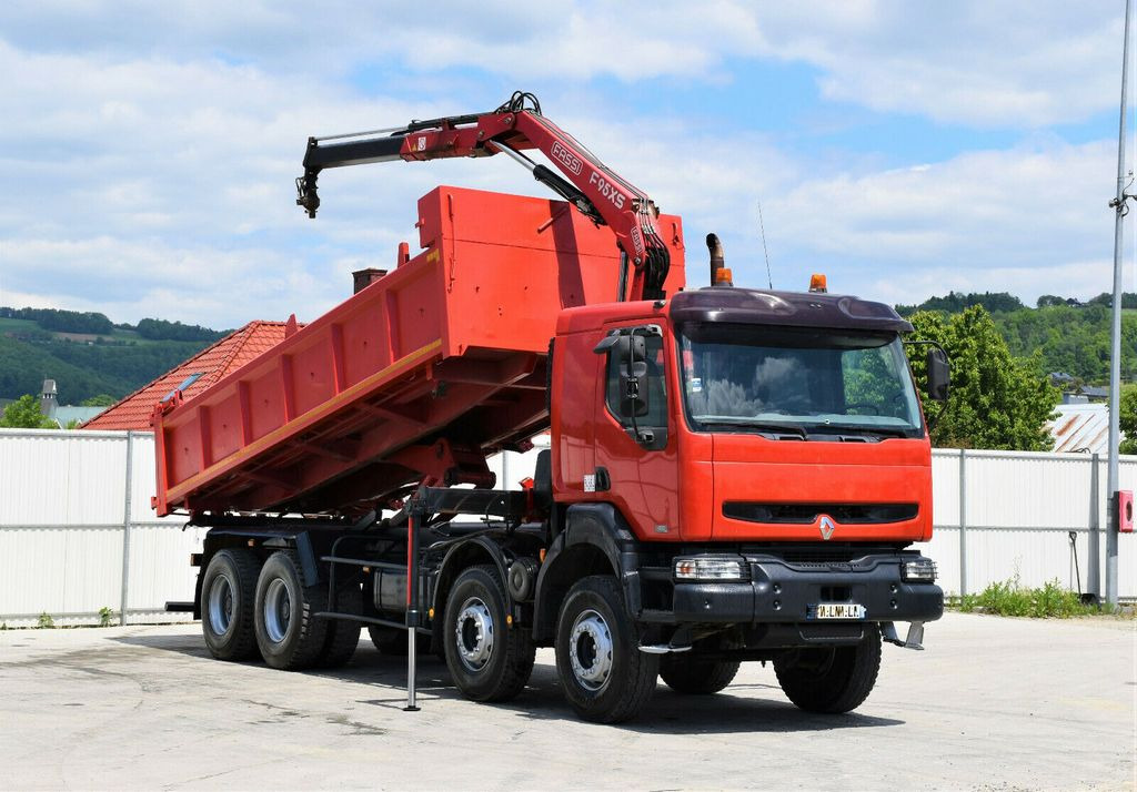 Renault KERAX 420 DCI Kipper 6,30m+FASSI F95AXS.21+FUNK - Camião grua, Camião basculante: foto 2 Renault KERAX 420 DCI Kipper 6,30m+FASSI F95AXS.21+FUNK - Camião grua, Camião basculante: foto 2