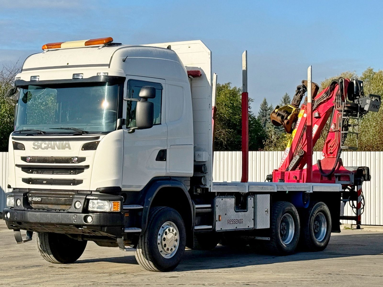 Scania G490* HOLZTRANSPORTER * PENZ 12Z8.70* 6x6 - Camião de transporte de madeira, Camião grua: foto 4 Scania G490* HOLZTRANSPORTER * PENZ 12Z8.70* 6x6 - Camião de transporte de madeira, Camião grua: foto 4