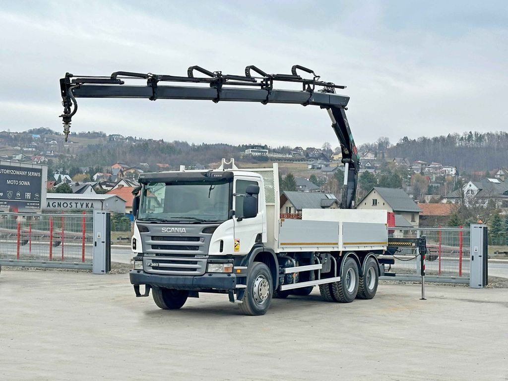 Scania P 360 * HIAB 166D S-4 HIDUO/FUNK * 6x4 - Camião grua, Camião de caixa aberta/ Plataforma: foto 2 Scania P 360 * HIAB 166D S-4 HIDUO/FUNK * 6x4 - Camião grua, Camião de caixa aberta/ Plataforma: foto 2