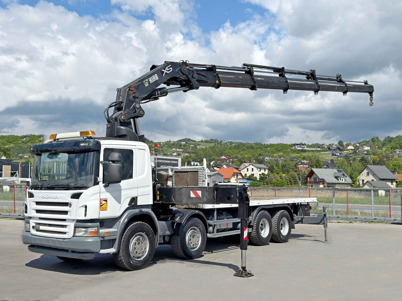 Scania P 420* PLATFORM 6,80m * HIAB 600 EP-5/FUNK * 8x4 - Camião grua: foto 2 Scania P 420* PLATFORM 6,80m * HIAB 600 EP-5/FUNK * 8x4 - Camião grua: foto 2