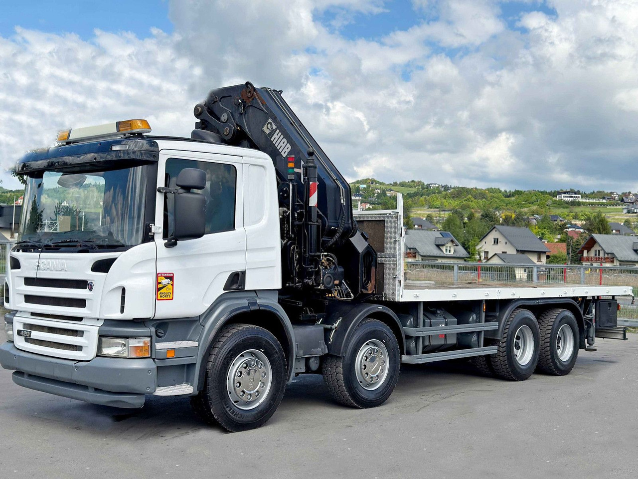 Scania P 420* PLATFORM 6,80m * HIAB 600 EP-5/FUNK * 8x4 - Camião grua: foto 4 Scania P 420* PLATFORM 6,80m * HIAB 600 EP-5/FUNK * 8x4 - Camião grua: foto 4