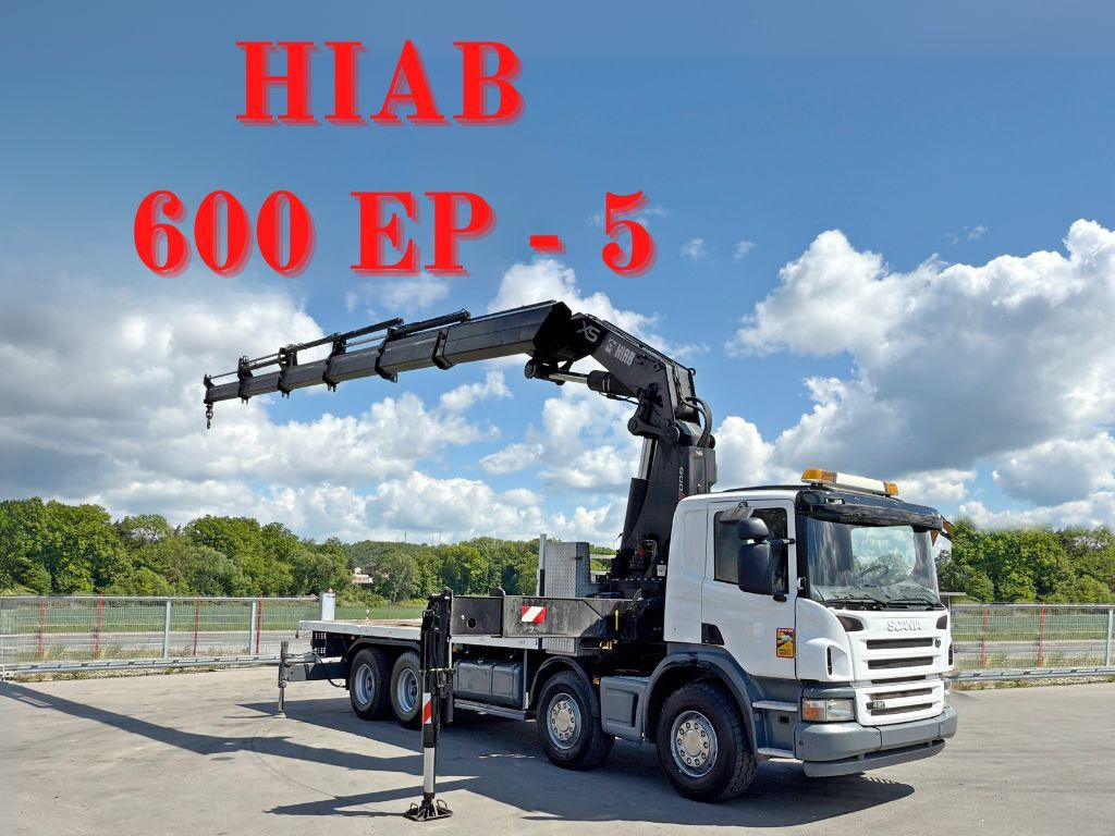 Scania P 420* PLATFORM 6,80m * HIAB 600 EP-5/FUNK * 8x4 - Camião grua: foto 1 Scania P 420* PLATFORM 6,80m * HIAB 600 EP-5/FUNK * 8x4 - Camião grua: foto 1