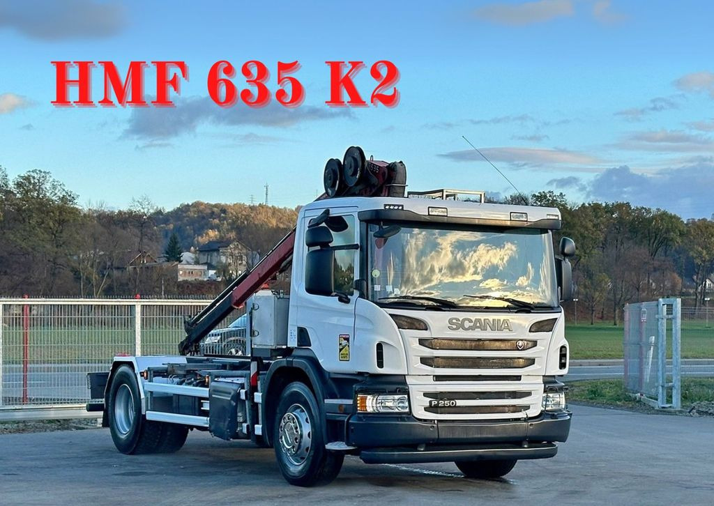 Scania P250* FAHRGESTEL 4,30* HMF 635 K2/FUNK* TOP Scania P250* FAHRGESTEL 4,30* HMF 635 K2/FUNK* TOP - Camião grua: foto 1 Scania P250* FAHRGESTEL 4,30* HMF 635 K2/FUNK* TOP Scania P250* FAHRGESTEL 4,30* HMF 635 K2/FUNK* TOP - Camião grua: foto 1