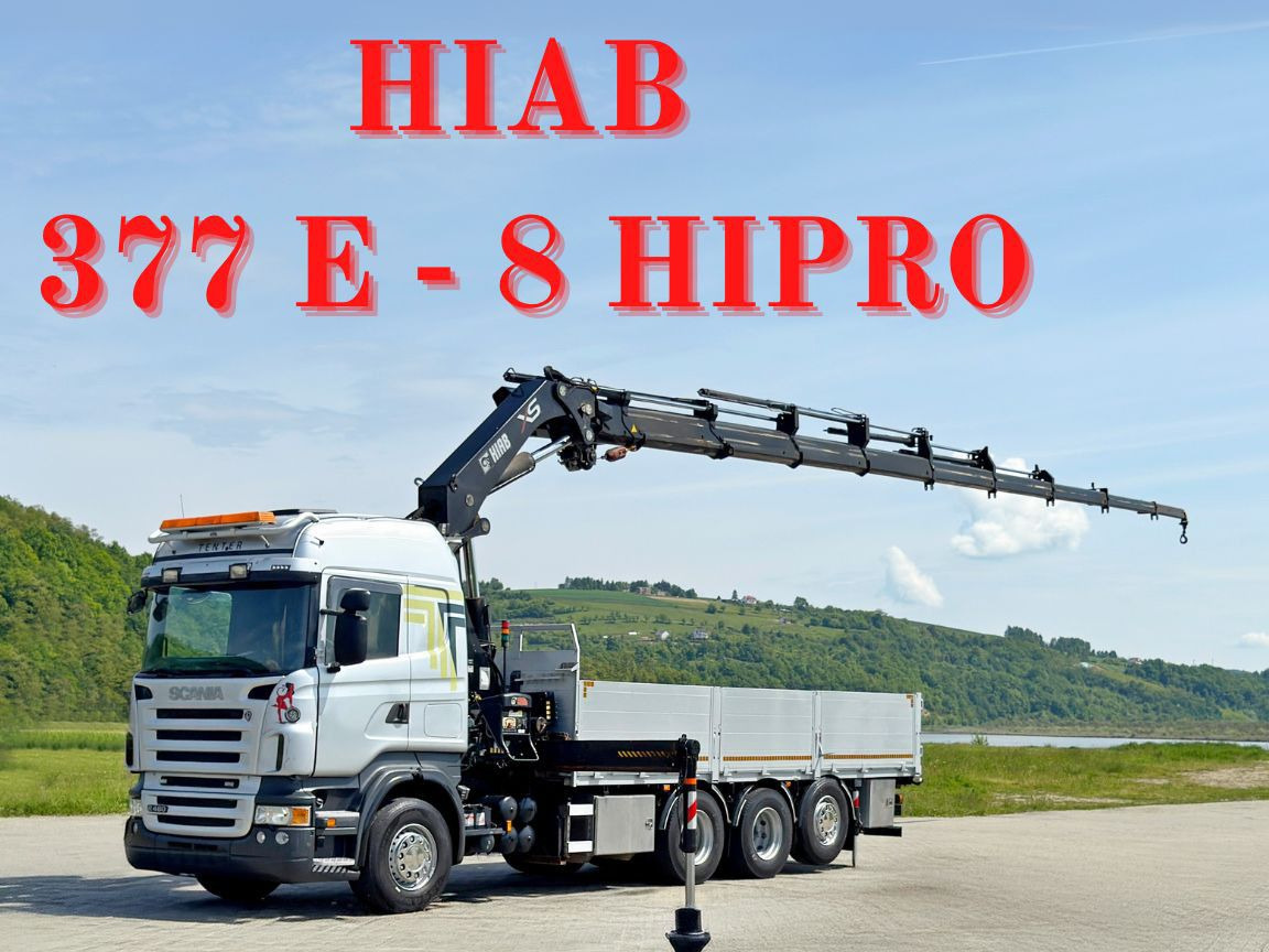 Scania R480 PRITSCHE 6,85m *HIAB 377 E-8 HIPRO/FUNK*8x4 - Camião grua: foto 1 Scania R480 PRITSCHE 6,85m *HIAB 377 E-8 HIPRO/FUNK*8x4 - Camião grua: foto 1