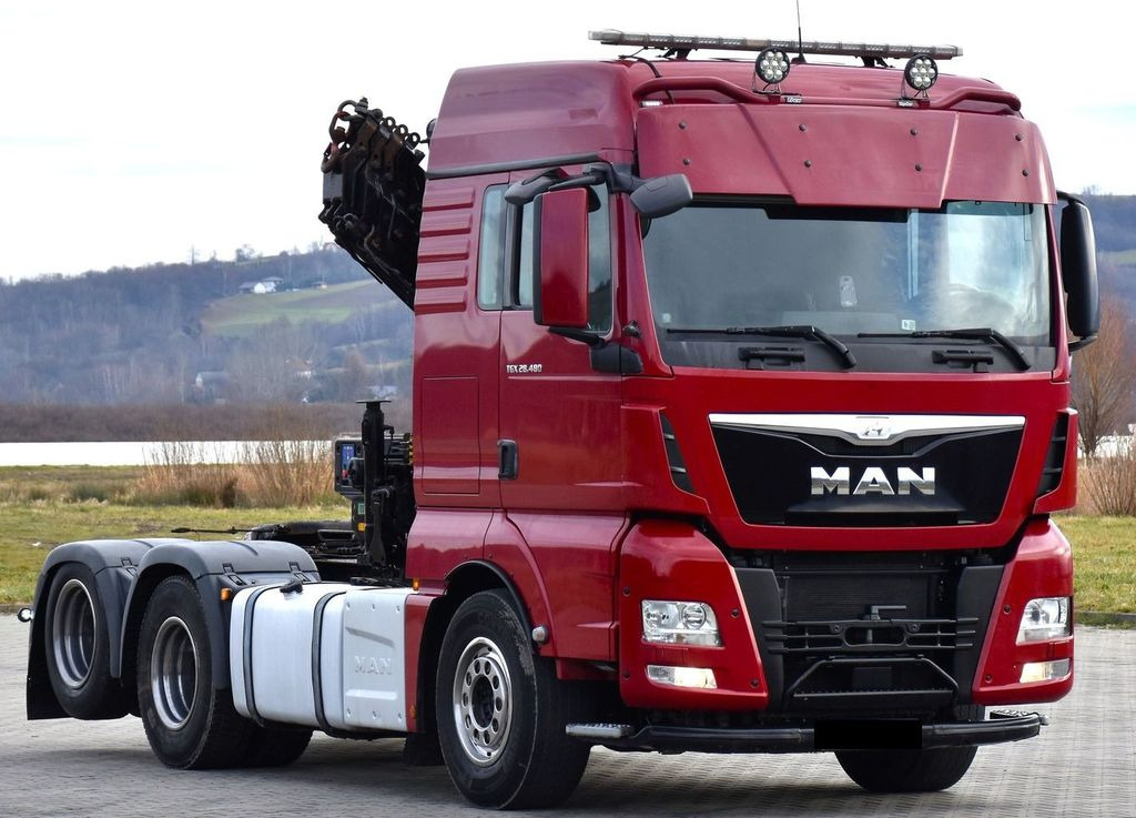 MAN TGX 28.480 Sattelzugmaschine + HMF 2120 K5/FUNK - Tractor: foto 3 MAN TGX 28.480 Sattelzugmaschine + HMF 2120 K5/FUNK - Tractor: foto 3